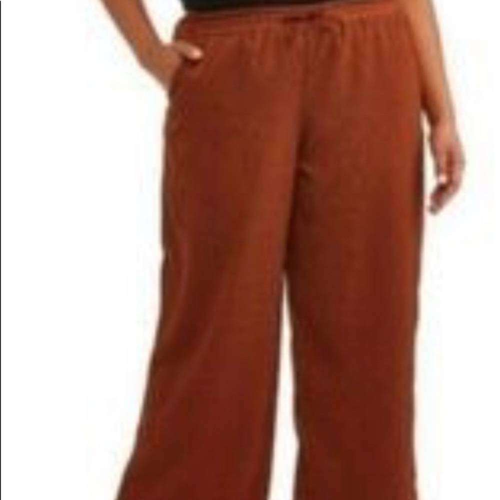 Wide leg palazzo soft pants with draw string